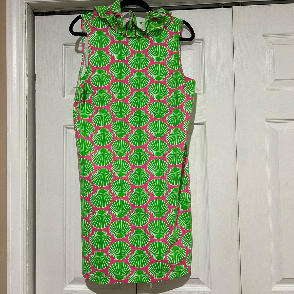 π©·ππ NWT Sailor Sailor Green and Pink Ruffle Seashell Dress - Picture 2 of 6